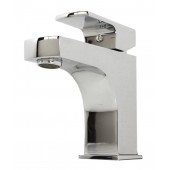 LOWA Style Polished Chrome Solid Brass Square Design Single-hole Lever Faucet